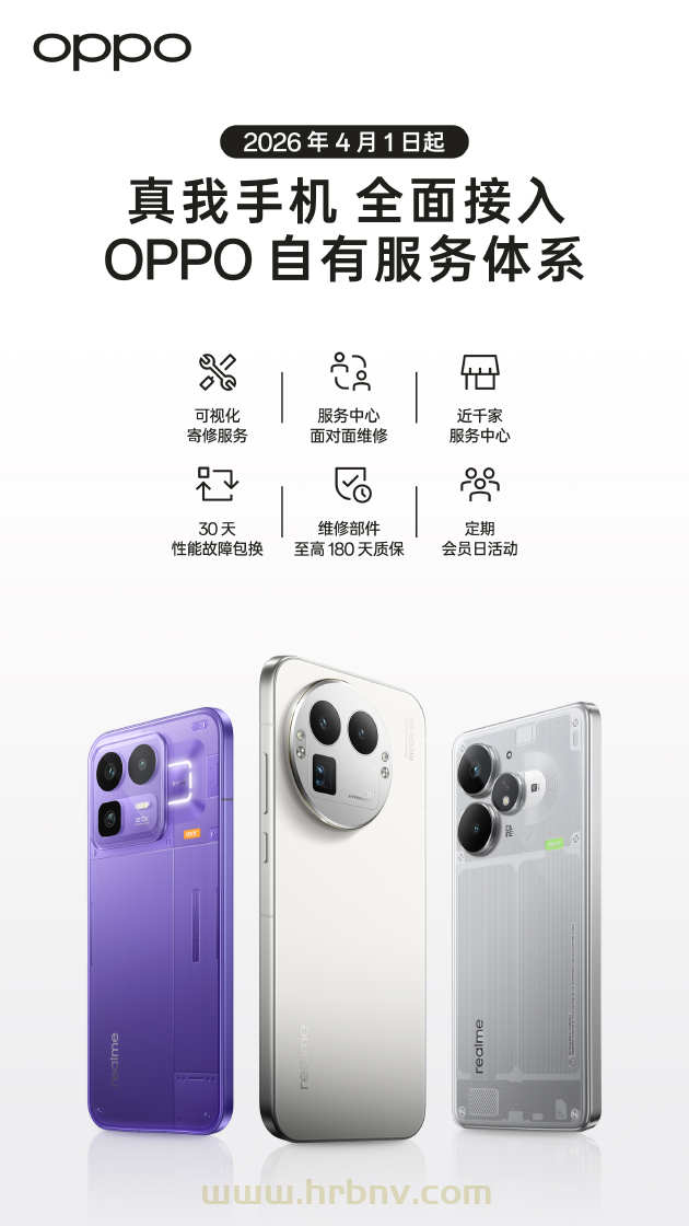 OPPO 宣布 4 月 1 日起全面支持 realme 售后服务
